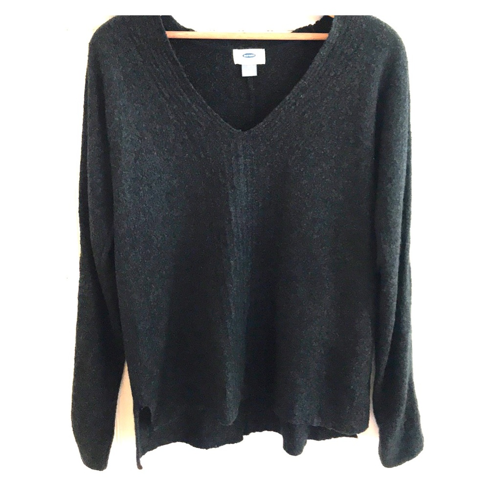 Dark Green V-Neck Sweater